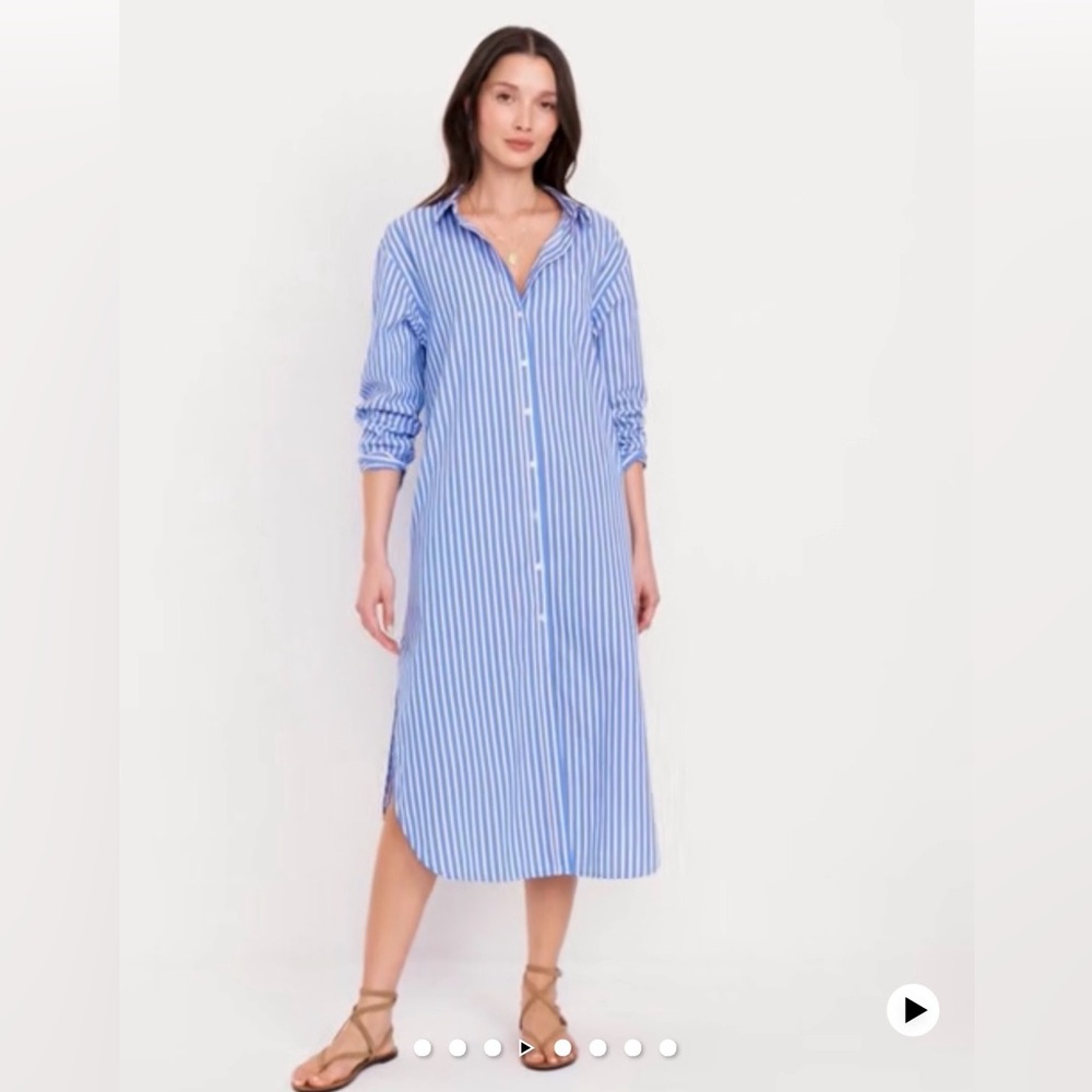 Old Navy Loose Midi Striped Shirt Dress, Size XS